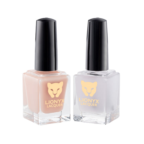 Two-piece nail polish base coat bundle by LIONYX Lacquer.