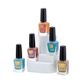 Close-up of SHIFT HAPPENS by LIONYX Lacquer, a multichrome nail polish set featuring five color-shifting shades.