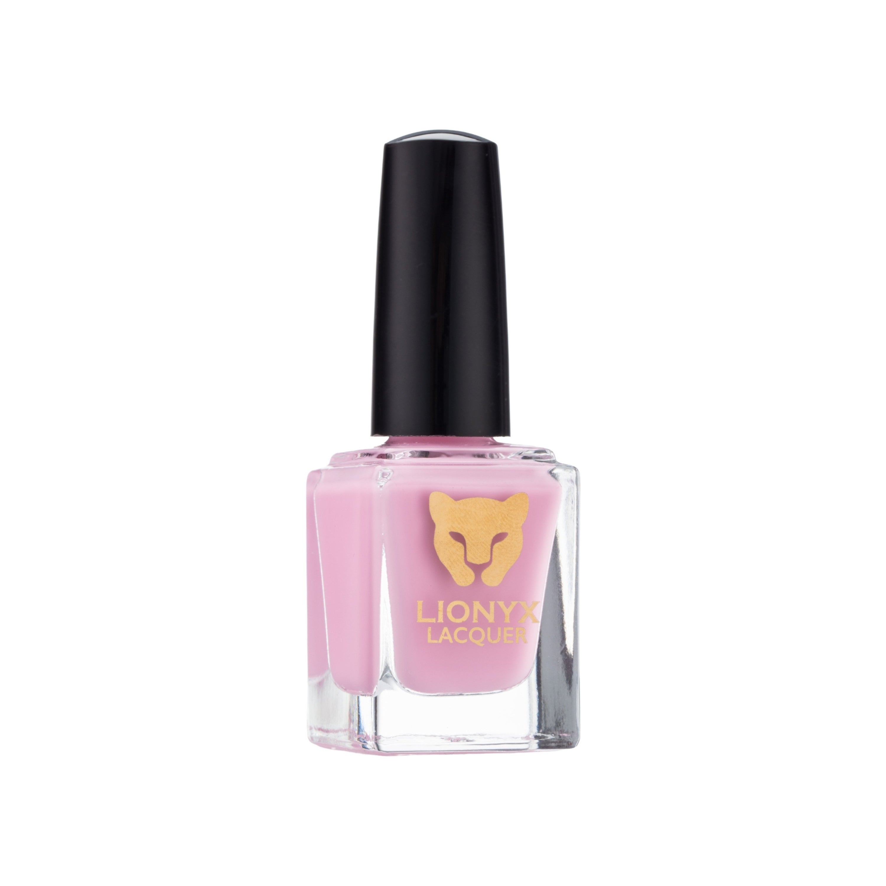 Close-up of PINK SLIP by LIONYX Lacquer, a pastel pink crème nail polish.