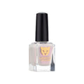 Close-up of SOFT GIRL ERA by LIONYX Lacquer, a pearlescent white nail polish with soft pink shimmer.
