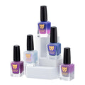 Close-up of CROWN OF THE PRIDE by LIONYX Lacquer, a purple nail polish set featuring five specialty finishes.